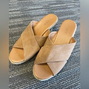 Tan Suede J. Crew Wedges Size 7